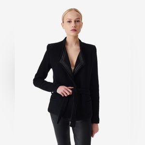 IRO AWA Textured Jacket in Charcoal Black